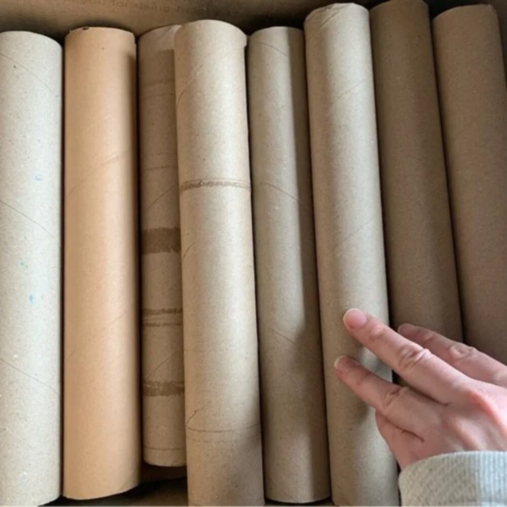 32 Empty Paper Towel Rolls - Brown